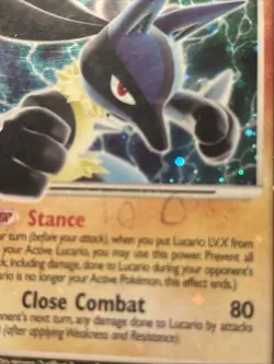2007 POKEMON DIAMOND & PEARL BLACK STAR PROMO DP12 LUCARIO LV.X - Image 4