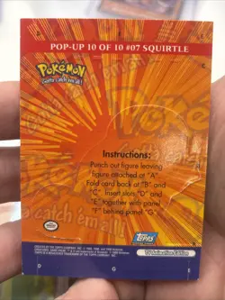 Topps TV Animation Pokemon Series 3 Squirtle Pop-Up #10 - Image 4