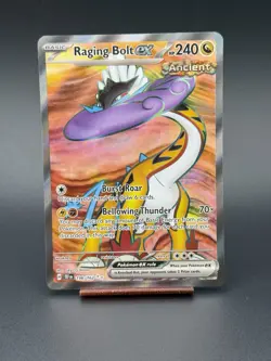 Pokemon TCG Raging Bolt EX 196/162 Sv05 Temporal Forces Full Art Holo Ultra Rare - Image 1
