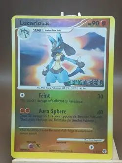 HP Lucario 6/130 - Burger King Stamped Reverse Holo - Pokemon Diamond & Pearl - Image 1