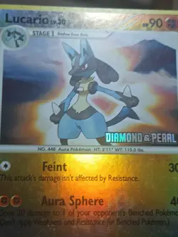 HP Lucario 6/130 - Burger King Stamped Reverse Holo - Pokemon Diamond & Pearl - Image 4