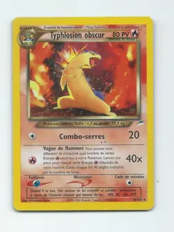 Pokemon Card - Dark Typhlosion Obscur Neo Destiny FRENCH 10/105 Holo Rare - Image 1