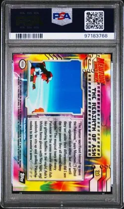 1999 Topps Pokemon Movie Edition Rebirth Of Ash Foil PSA 9 Black Logo - Image 2