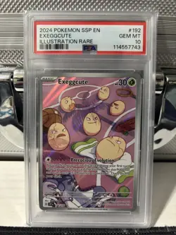 2024 POKEMON SSP EN-SURGING SPARKS ILLUSTRATION RARE #192 EXEGGCUTE PSA 10 - Image 1