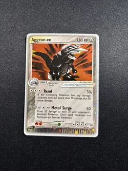 Pokemon TCG Aggron EX Sandstorm Holo Rare Card 95/100 LP - - Image 1