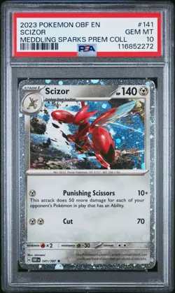 Scizor Cosmos Holo Obsidian Flames 141/197 Promo Pokemon PSA 10 - Image 1