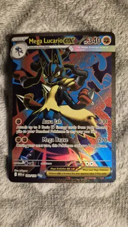 Pokemon Mega Evolution Mega Lucario EX Ultra Rare Mint Condition Pack Fresh - Image 1