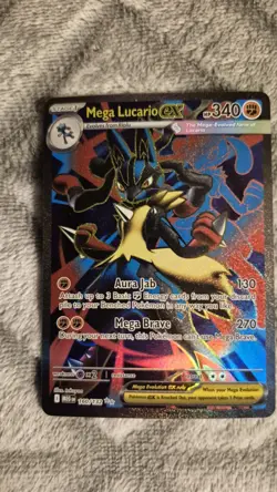 Pokemon Mega Evolution Mega Lucario EX Ultra Rare Mint Condition Pack Fresh - Image 3
