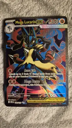 Pokemon Mega Evolution Mega Lucario EX Ultra Rare Mint Condition Pack Fresh - Image 5