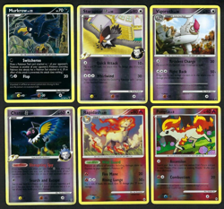 Lot of 6 2009 Pokemon Reverse Holo Staraptor Vigoroth Murkrow Chatot Rapidash - Image 1