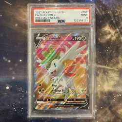 Pokemon TCG Shaymin V 152/172 Full Art SWSH Brilliant Stars 2022 PSA 9 Mint - Image 1