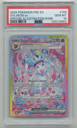 Sylveon ex 2025 Pokemon Prismatic Evolutions Special Illustration 156/131 PSA 10 - Image 1