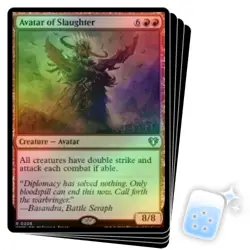 FOIL AVATAR OF SLAUGHTER X4 Commander Masters Magic MTG MINT CARD - Image 1
