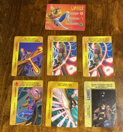 1995 MARVEL OVERPOWER COLLECTABLE CARD GAME “GAMBIT” 7 cards - Image 1