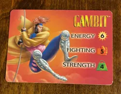 1995 MARVEL OVERPOWER COLLECTABLE CARD GAME “GAMBIT” 7 cards - Image 2