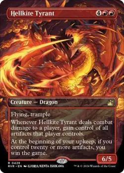 Hellkite Tyrant (Anime Borderless) - Near Mint MTG Ravnica Remastered - Image 1