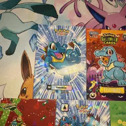5 Cracked Ice Holos Feraligatar & Totodile Cards Multiple database Sets Non TCG - Image 2