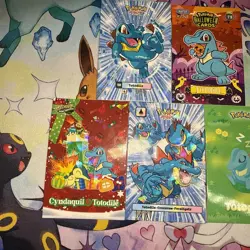 5 Cracked Ice Holos Feraligatar & Totodile Cards Multiple database Sets Non TCG - Image 5