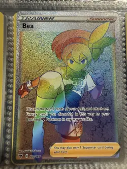 Bea 193/185 Vivid Voltage Full Art Secret Rainbow Rare Pokemon Card NM - Image 1