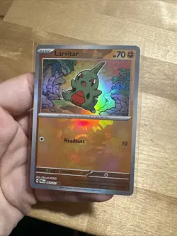 Larvitar Master Ball 047/131 Prismatic Evolutions Pokemon TCG Card NM Condition - Image 2