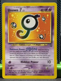 Pokemon Unown TCG J Promo Card 38/53 WOTC Regular NM Condition - Image 1