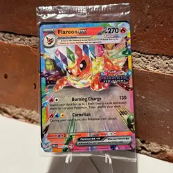 Sealed Flareon ex 014/131 Prismatic Evolutions Stamped Pokemon Card Promo - Image 1