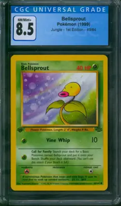 1999 Pokemon Jungle 1ST EDITION 🔥 BELLSPROUT 🔥 #49 CGC 8.5 NM/ Mint+ Card c189 - Image 1