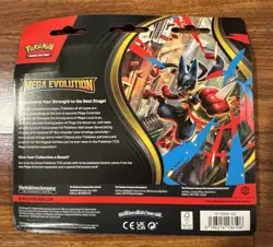 Pokemon TCG Mega Evolution 3-Pack Blister Card Psyduck Foil Promo NEW/Sealed - Image 2