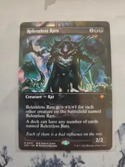 Relentless Rats (Borderless) Special Guests Regular MTG NM Magic Card - Image 1