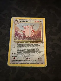 Pokemon Card Clefable 1/64 Holo Rare Unlimited Edition Jungle Set 066 - Image 1