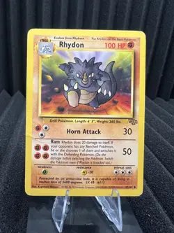 Rhydon 45/64 - Jungle Unlimited Edition Regular - Pokemon Card Damaged - Image 1