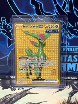 Pokemon Card Iron Leaves ex 213/162 Sv05:Temporal Forces Holo Gold Hyper Rare A2 - Image 1