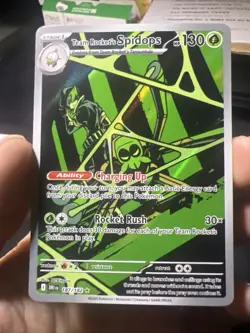 Pokemon TCG Team Rockets Spidops Illustration Rare Card 187/182 Destined Rivals - Image 1