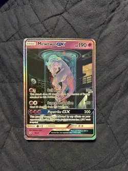 Pokemon Mewtwo GX TCG Shining Legends Holo Card 78/73 Secret Rare - Image 1