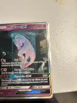 Pokemon Mewtwo GX TCG Shining Legends Holo Card 78/73 Secret Rare - Image 2
