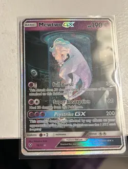 Pokemon Mewtwo GX TCG Shining Legends Holo Card 78/73 Secret Rare - Image 3