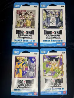 4x Dragon Ball Super Card Game Fusion World Manga Booster 01 Sealed Full Art Set - Image 1
