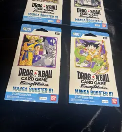 4x Dragon Ball Super Card Game Fusion World Manga Booster 01 Sealed Full Art Set - Image 2