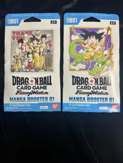 4x Dragon Ball Super Card Game Fusion World Manga Booster 01 Sealed Full Art Set - Image 4