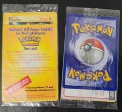 Pokemon The First Movie 1999 Promo Card. One Sealed Promo Card - Pikachu - Image 1