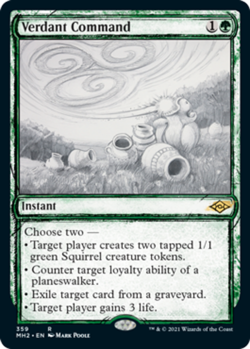 Light Play, English MTG Foil Verdant Command - Foil - Showcase Modern Horizons 2 - Image 1