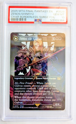 MTG FINAL FANTASY BORDERLESS SURGE FOIL Zenos yae Galvus PSA GRADE 10 - Image 1