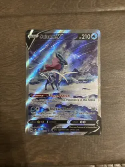 Pokemon TCG Suicune v GG38/GG70 Crown Zenith Ultra Rare Holo Card NM Condition - Image 1