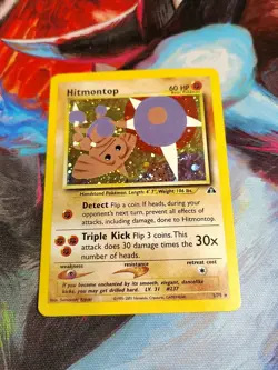 Pokemon TCG Hitmontop Neo Discovery 3/75 Holo Rare HP/DMG - Image 1