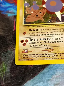 Pokemon TCG Hitmontop Neo Discovery 3/75 Holo Rare HP/DMG - Image 5