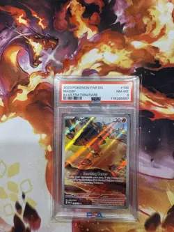 Magby 186/182 Pokemon TCG Scarlet & Violet: Paradox Rift Illustration Rare PSA 8 - Image 1