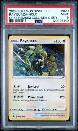 RAYQUAZA #029 PSA 9 • 2024 Black Star Promo Holo Prem Collection Sea & Sky - Image 1