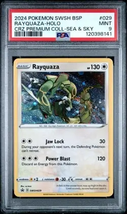 RAYQUAZA #029 PSA 9 • 2024 Black Star Promo Holo Prem Collection Sea & Sky - Image 3