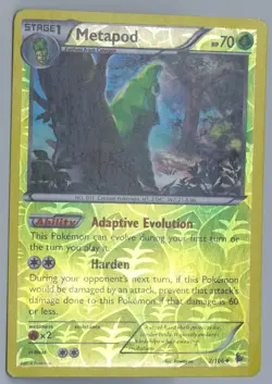 Pokemon XY Flashfire Reverse Holo #2 Metapod - Image 5