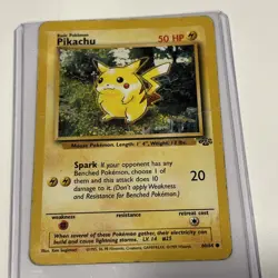 Pikachu Pokemon TCG 60/64 Vintage Jungle Unlimited HP - Image 1